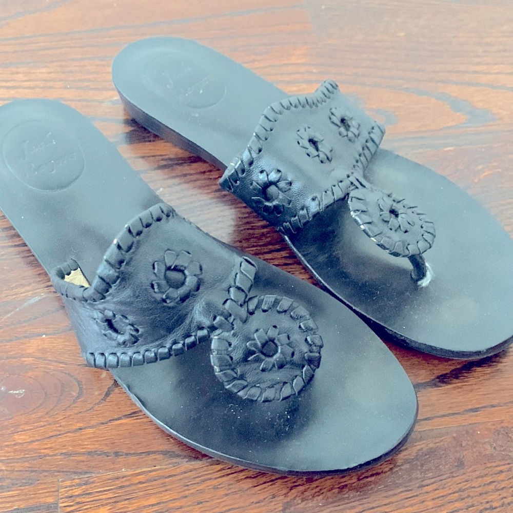 Jack Rogers black sandals